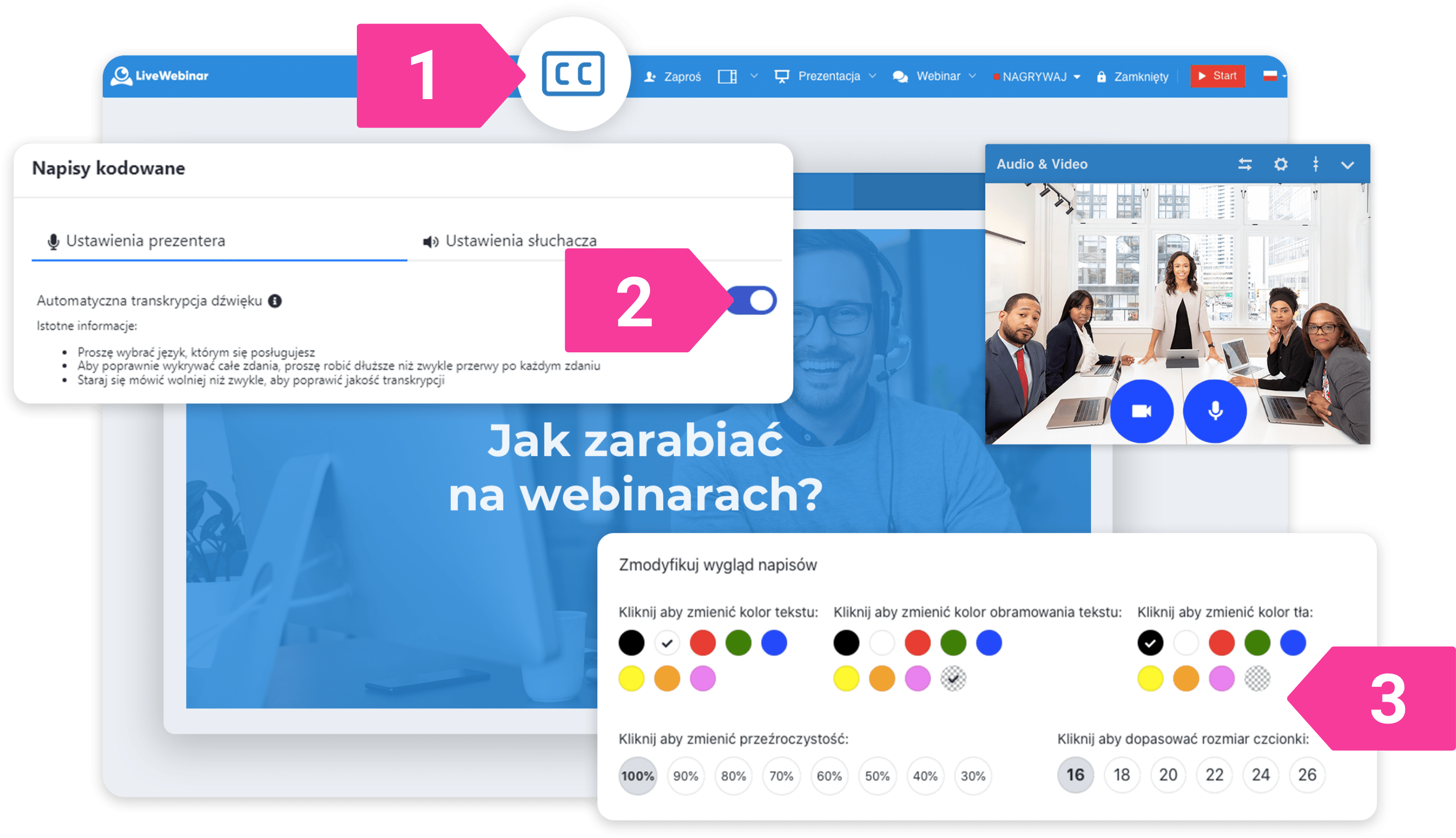 transkrypcja na żywo 