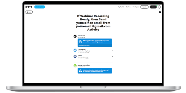 Use IFTTT with LiveWebinar - LiveWebinar.com
