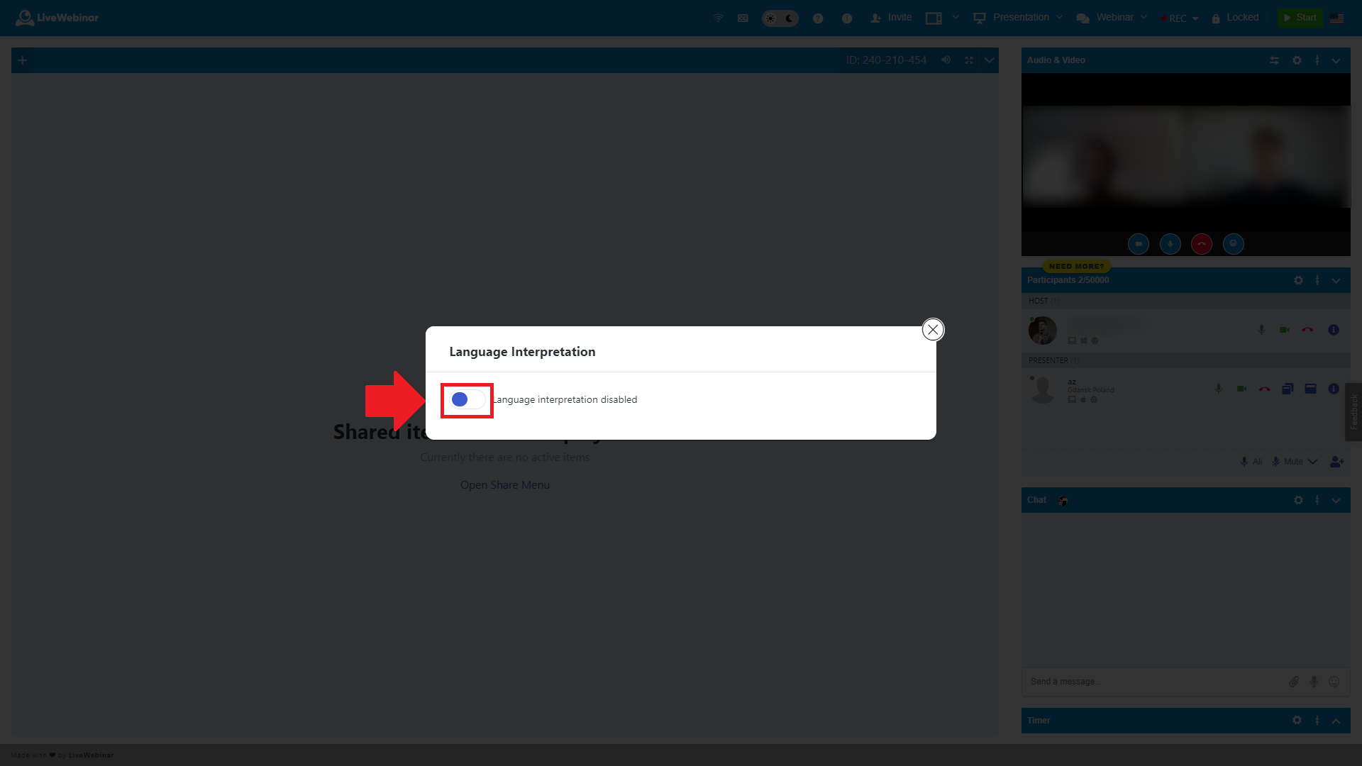 How to Add an Interpreter in LiveWebinar