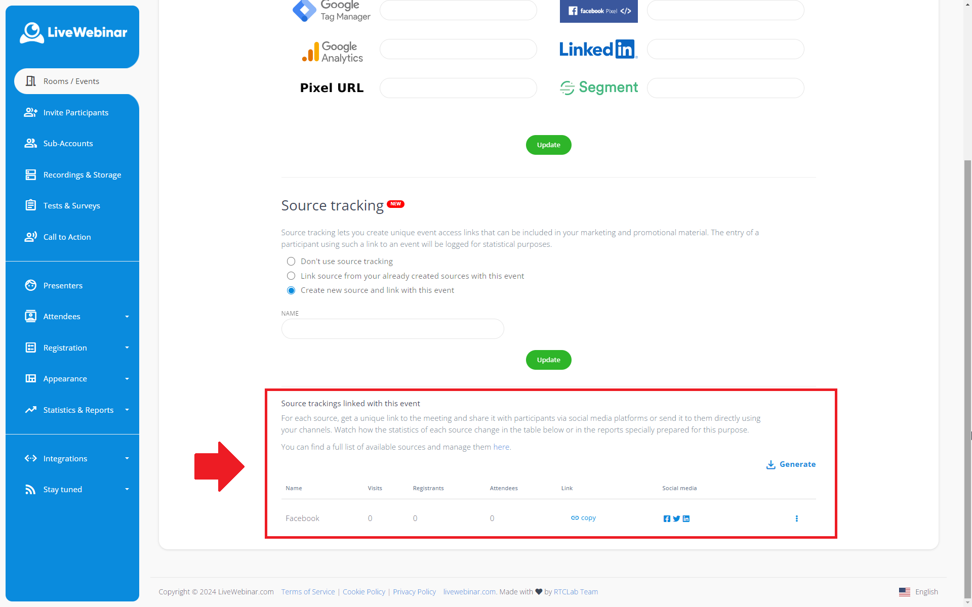 How to use the Source Tracking feature in LiveWebinar